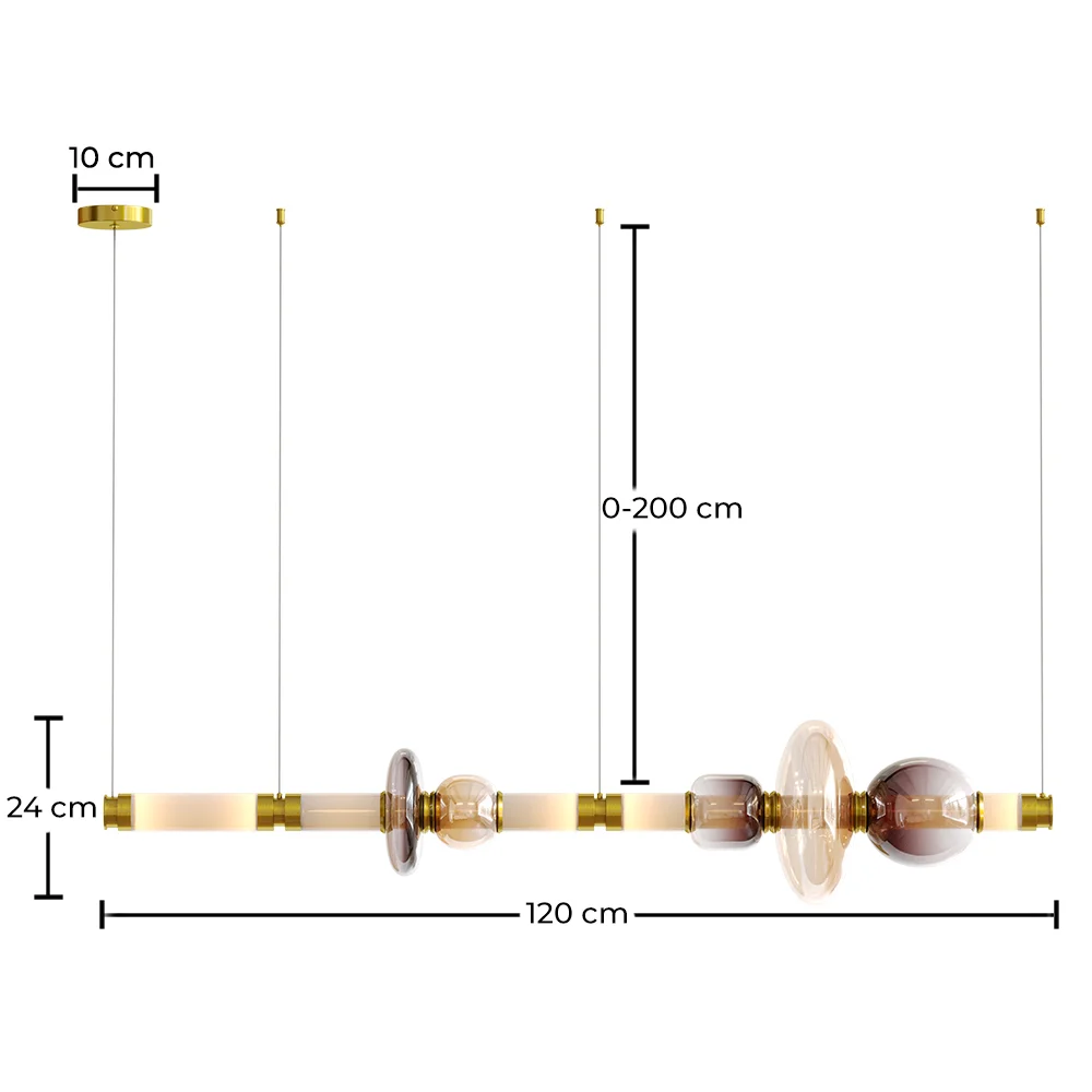Kristall-Pendelleuchte - LED - Singlen 120 CM image 10