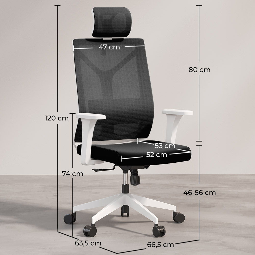 Ergonomischer Bürostuhl mit Rollen und Armlehnen - Ergal image 10