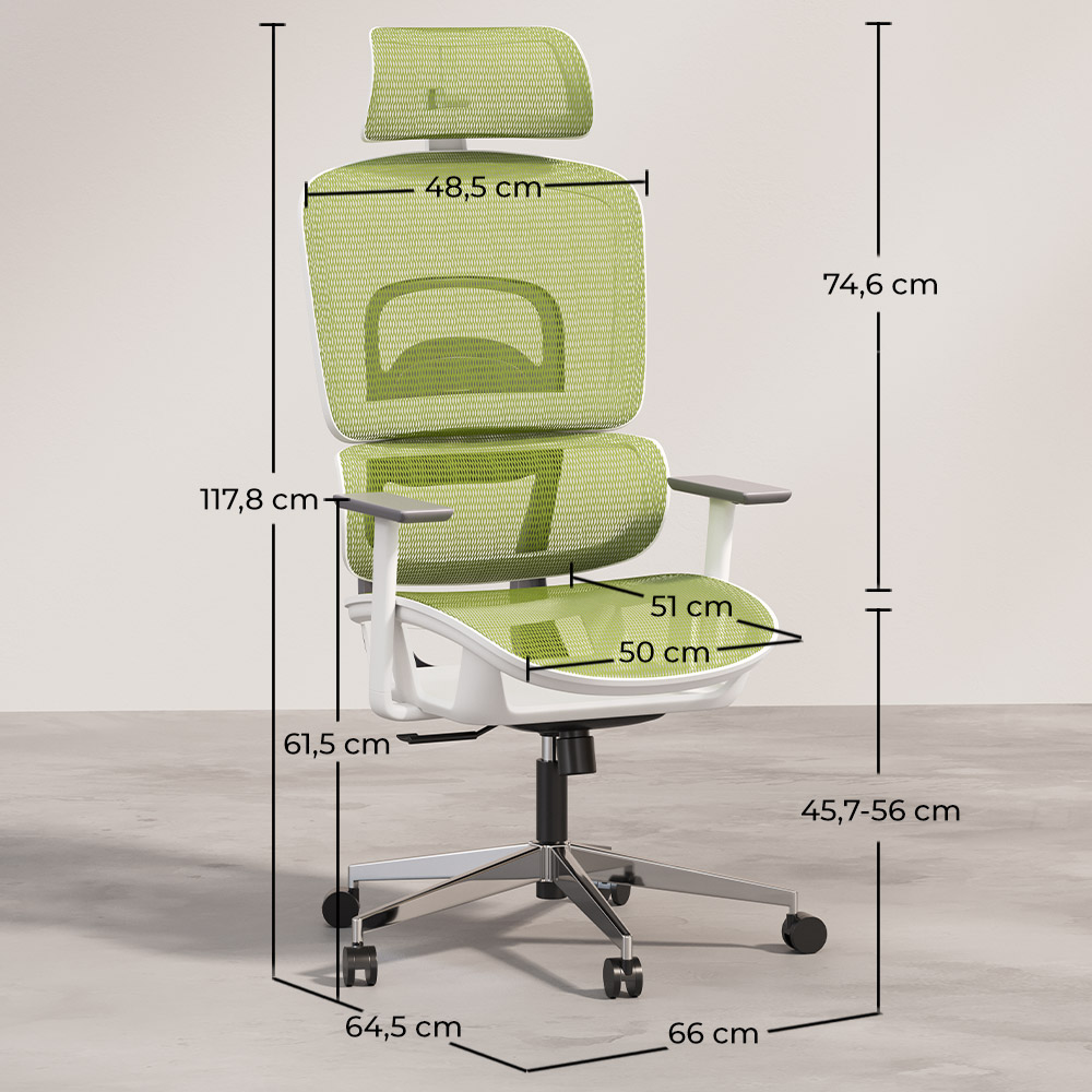 Ergonomischer Bürostuhl mit Rollen und Armlehnen - Keys image 10