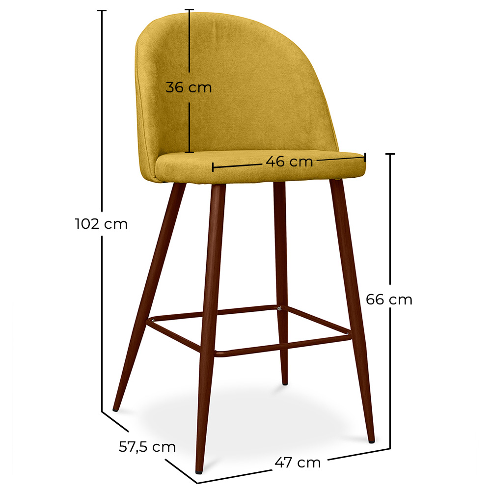 Polsterhocker aus Stoff - Skandinavisches Design - 66cm- Evelyne image 10