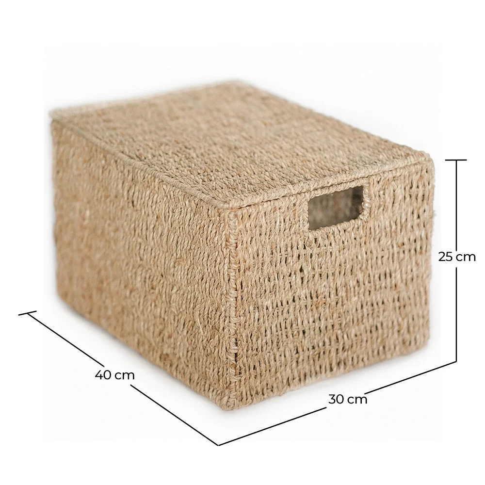 Korb aus Naturfasern mit Deckel - 40x30CM - Maracay image 10