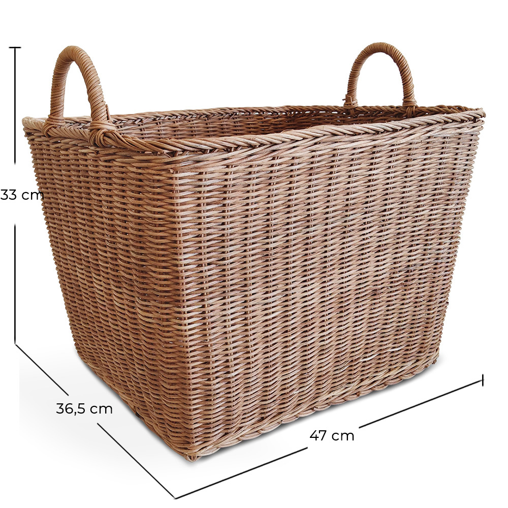 Rattankorb mit Griffen - 45x35CM - Luisa image 10