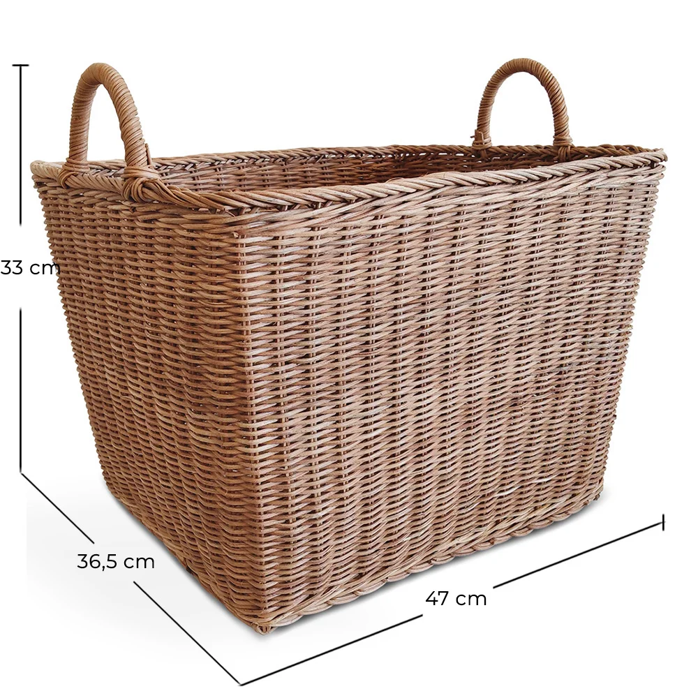 Rattankorb mit Griffen - 45x35CM - Luisa image 10