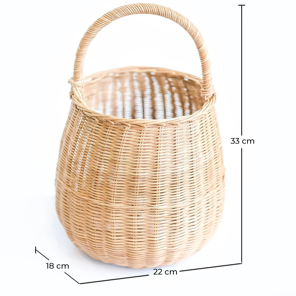 Rattankorb mit Griff - 33x22CM - Vernu image 10