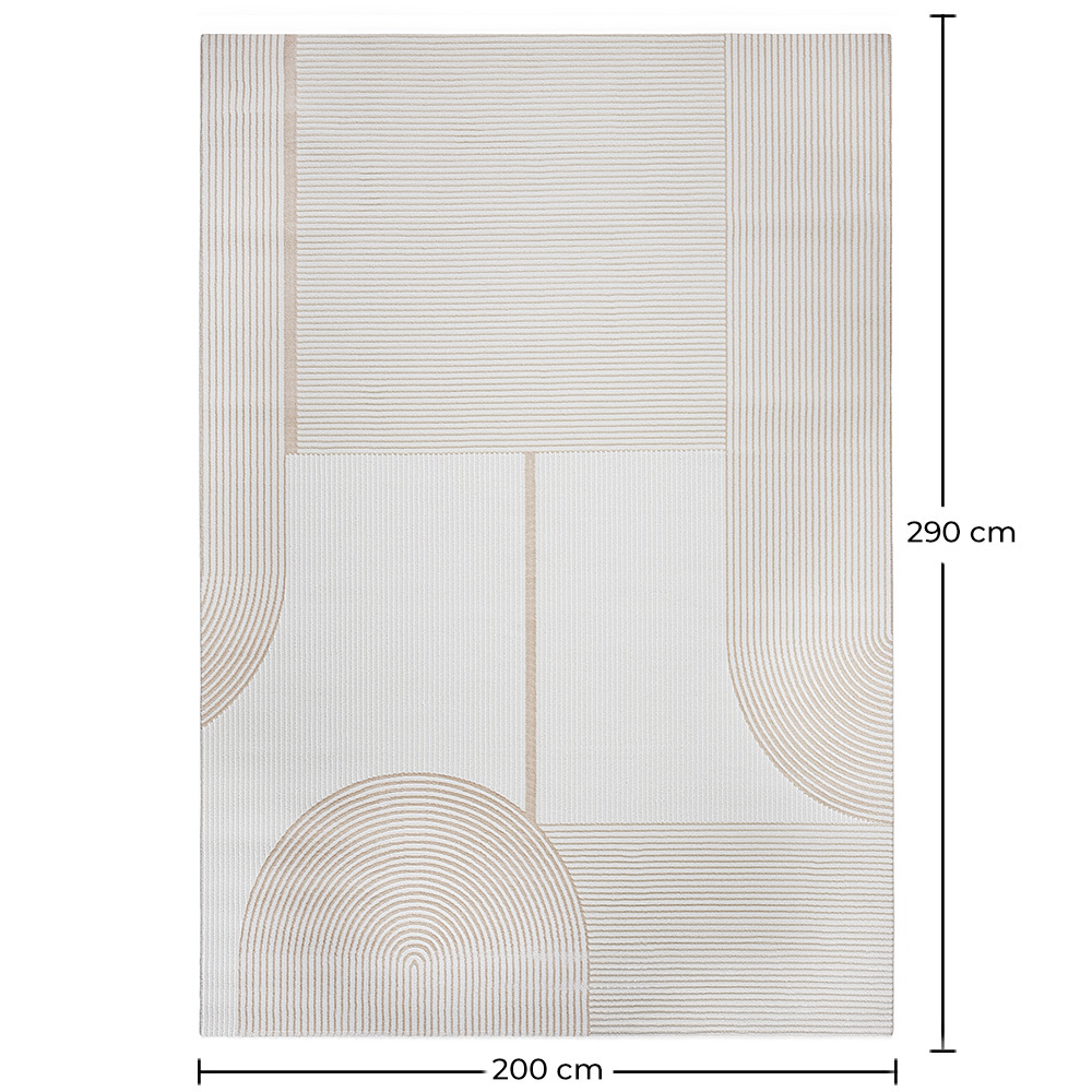 Großer Teppich im Zeitgenössischen Modernen Design - Beige (290x200 cm) - Dhoka image 10