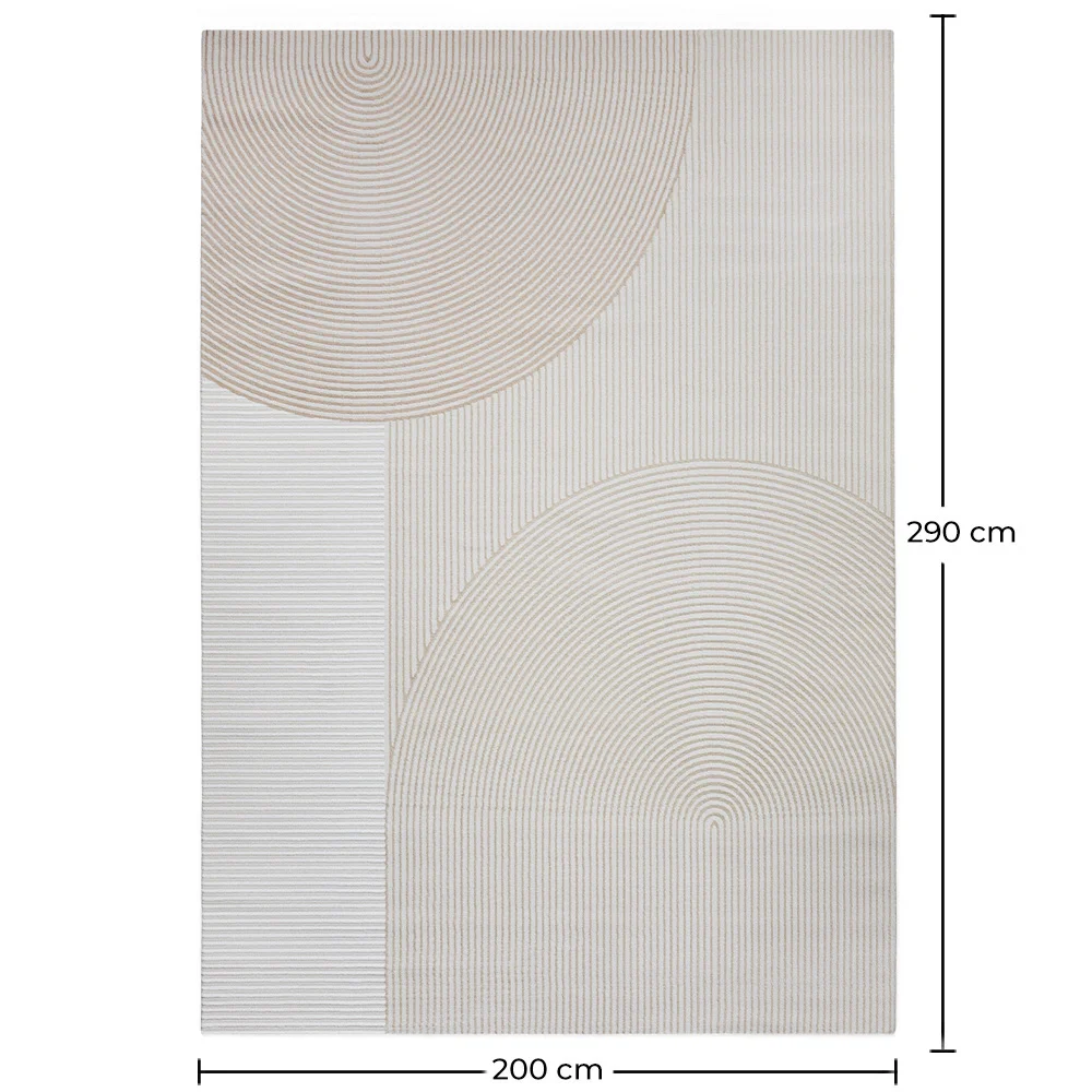 Großer Teppich im Zeitgenössischen Modernen Design - Beige (290x200 cm) - Ryng image 10