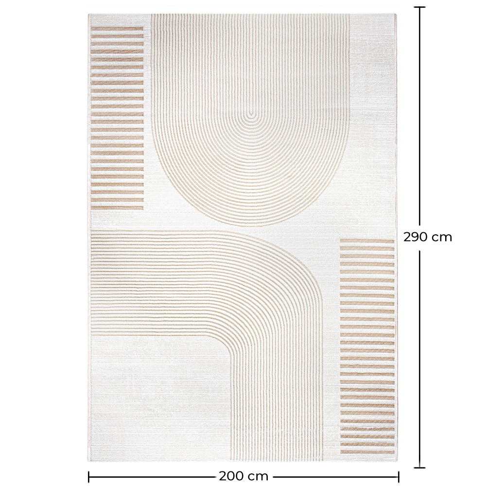 Großer Teppich im Zeitgenössischen Modernen Design - Beige (290x200 cm) - Rya image 10