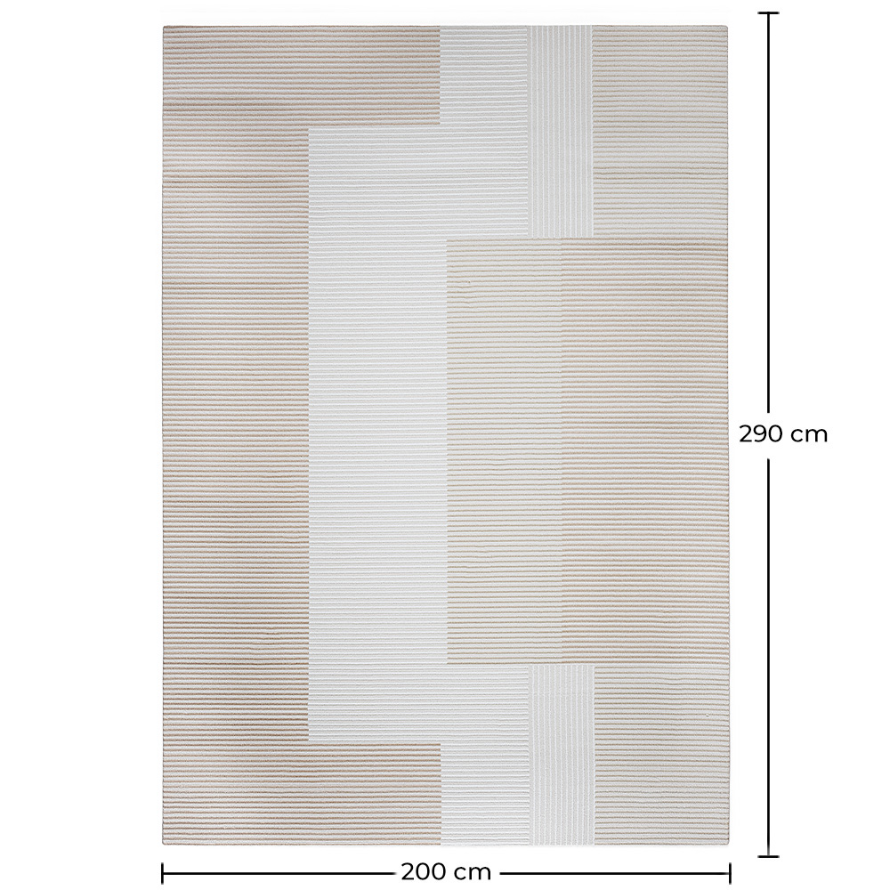 Großer Teppich im Zeitgenössischen Modernen Design - Beige (290x200 cm) - Loru image 10