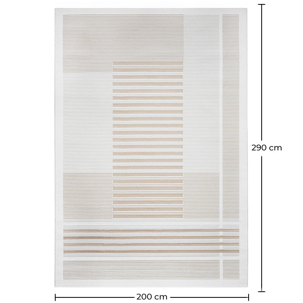 Großer Teppich im Zeitgenössischen Modernen Design - Beige (290x200 cm) - Verla image 10