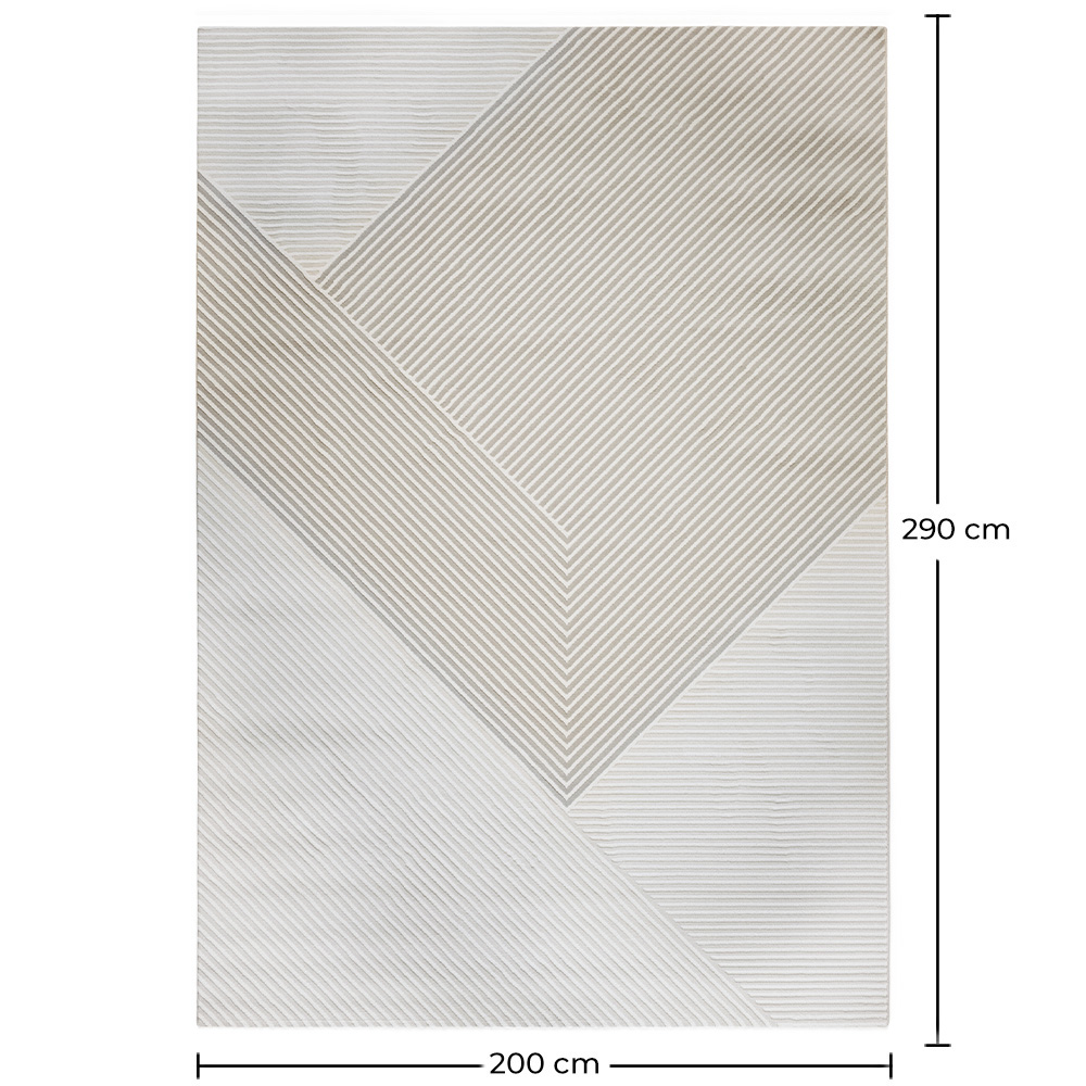 Großer Teppich im Zeitgenössischen Modernen Design - Beige (290x200 cm) - Escara image 10