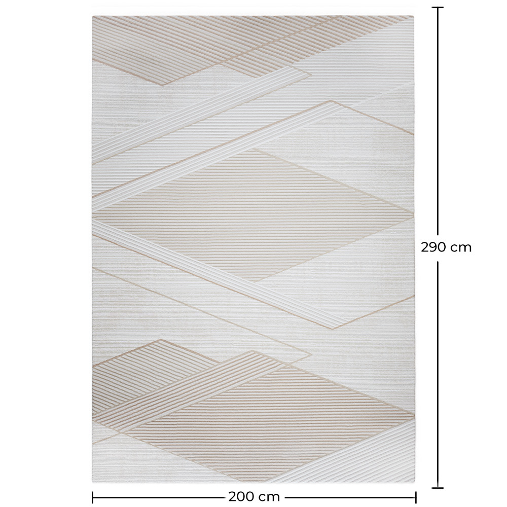 Großer Teppich im Zeitgenössischen Modernen Design - Beige (290x200 cm) - Utana image 10