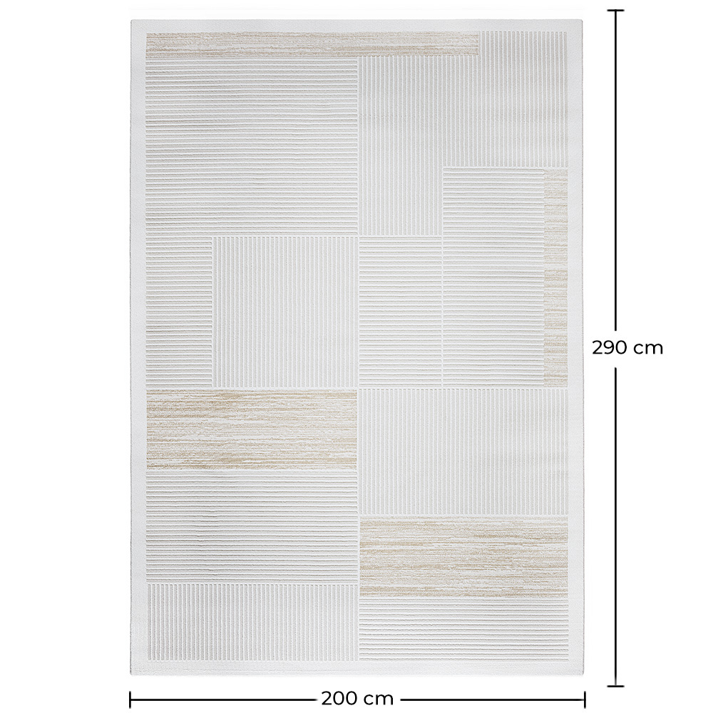 Großer Teppich im Zeitgenössischen Modernen Design - Beige (290x200 cm) - Pestra image 10