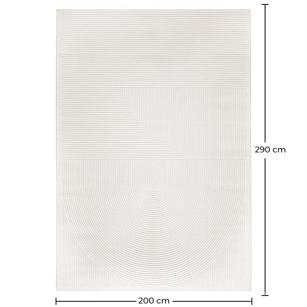 Großer Teppich im Zeitgenössischen Modernen Design - Beige (290x200 cm) - Dubisa image 10