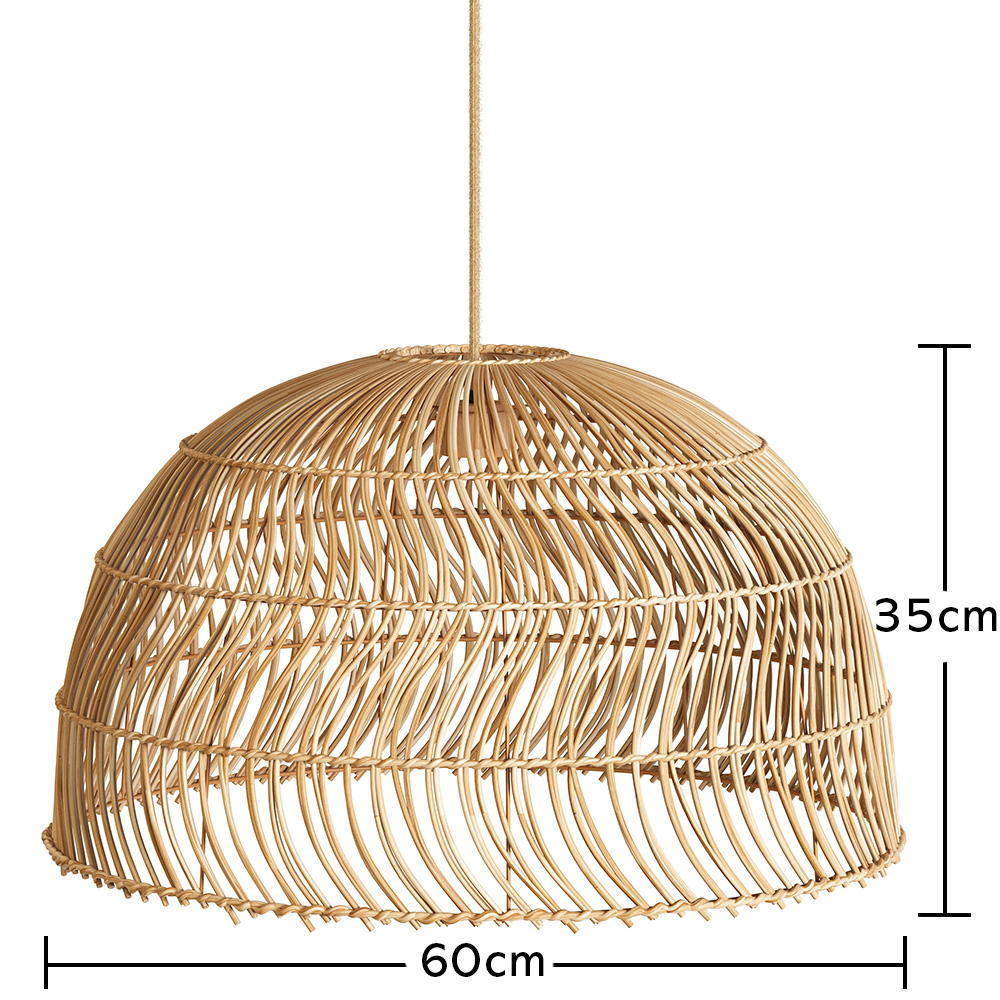 Rattan Hängeleuchte - Boho Bali - Capril image 10