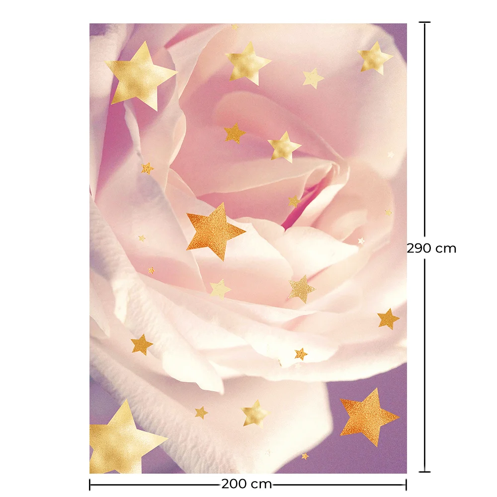 Großer Kinderteppich mit Floral-Stern-Design - Rosa (290x200 cm) - Alvi image 10