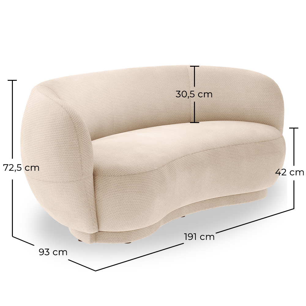 Gebogener Design-Sofa im zeitgenössischen Stil mit Chenille-Polsterung - Curvy image 10