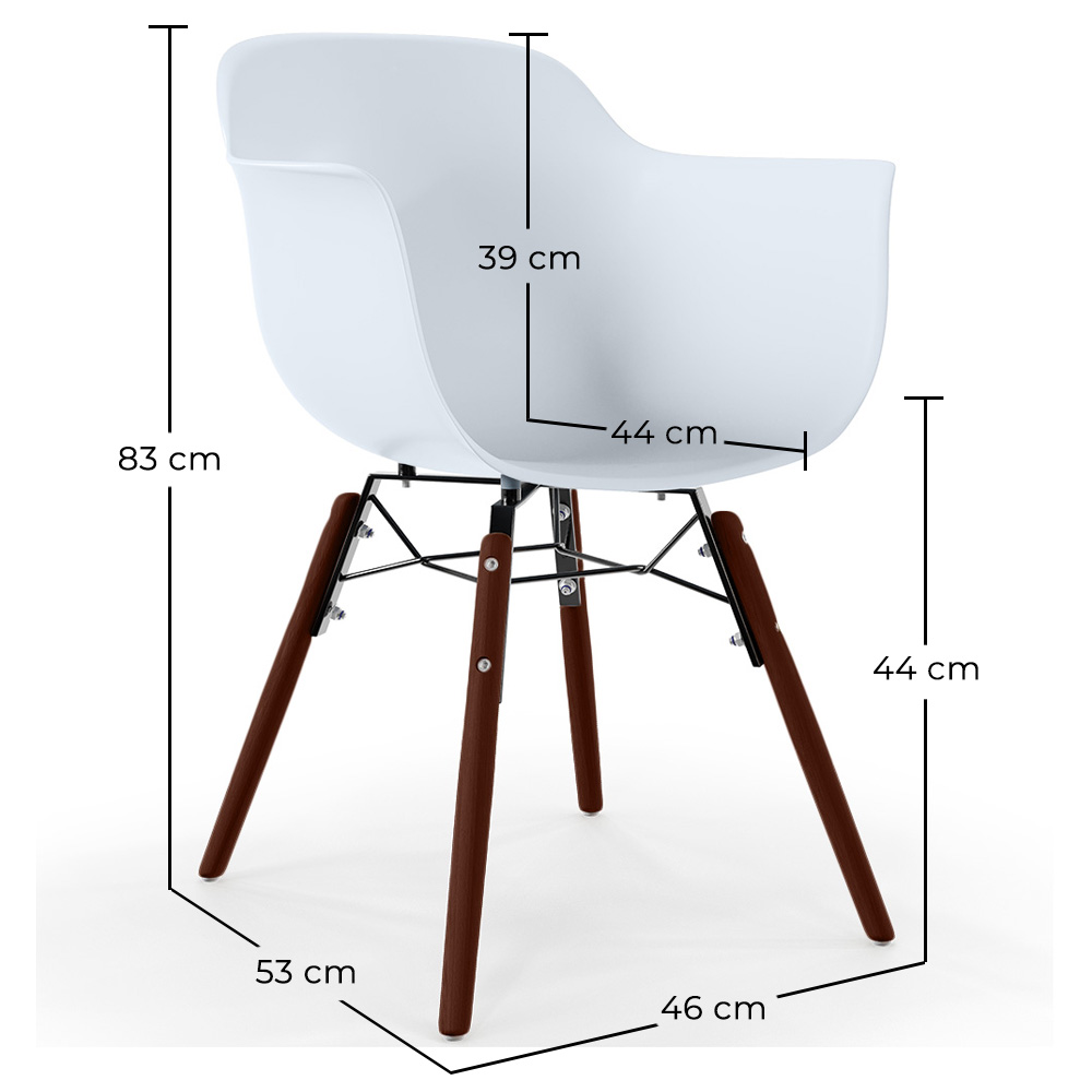 Esszimmerstühle - Skandinavisches Design - Dunkle Holzbeine - 4er-Set - Nordika image 10