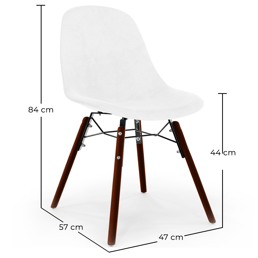 Esszimmerstuhl aus Samt - Skandinavisches Design und Dunkle Holzbeine - Skögur image 10