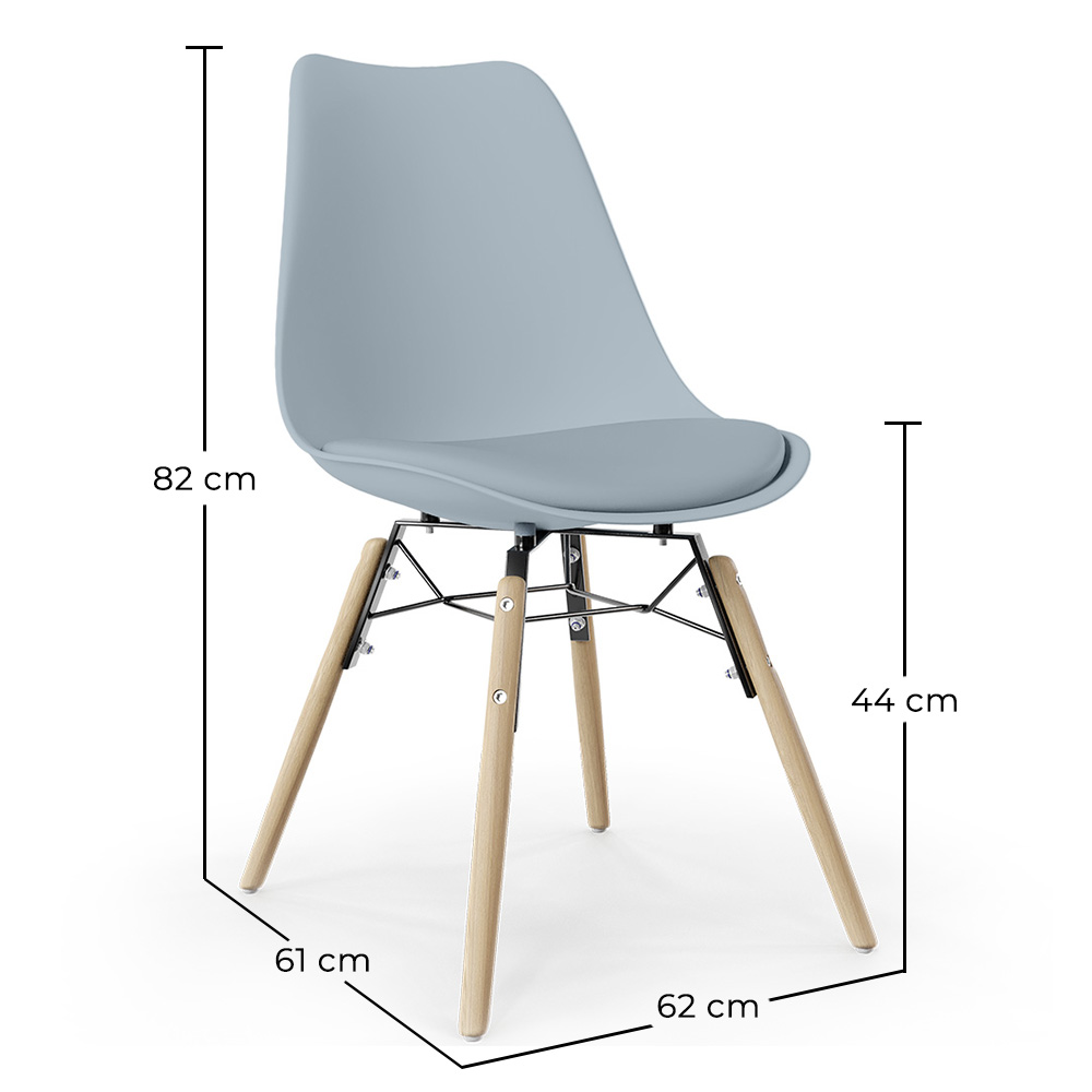 Esszimmerstuhl mit Kissen - Skandinavisches Design und Holzbeine - Skögur image 10