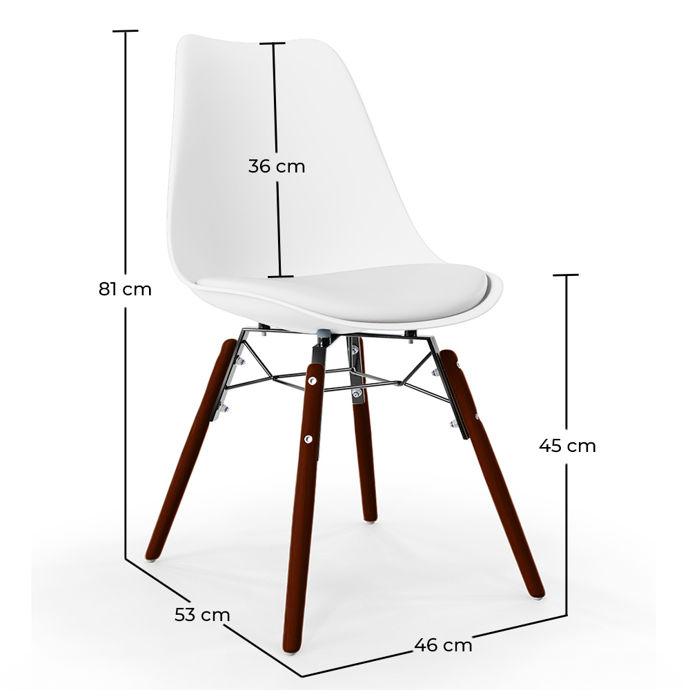 Esszimmerstuhl mit Kissen - Skandinavisches Design und Dunkle Holzbeine - Skögur image 10