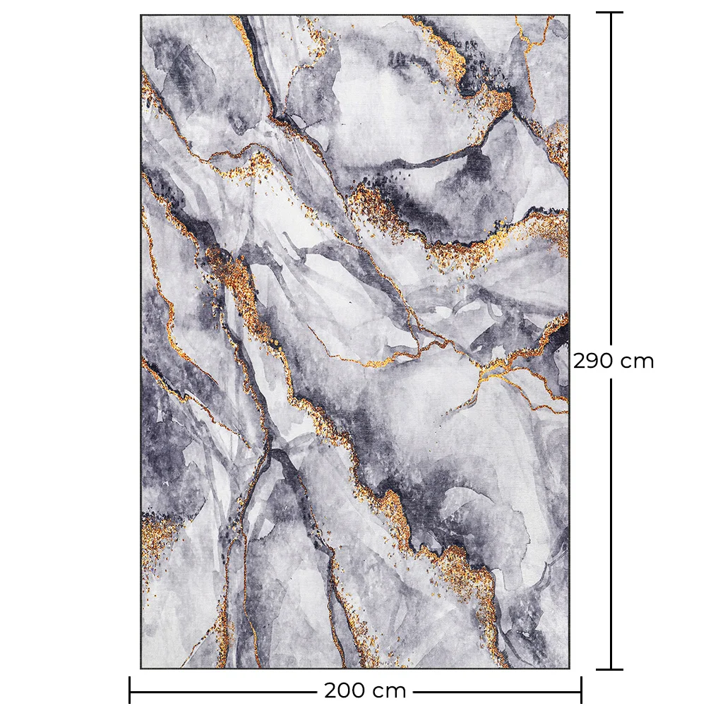 Großer Teppich im Modernen Design mit Marmor-Effekt – (290x200 cm) – Arezzo image 10