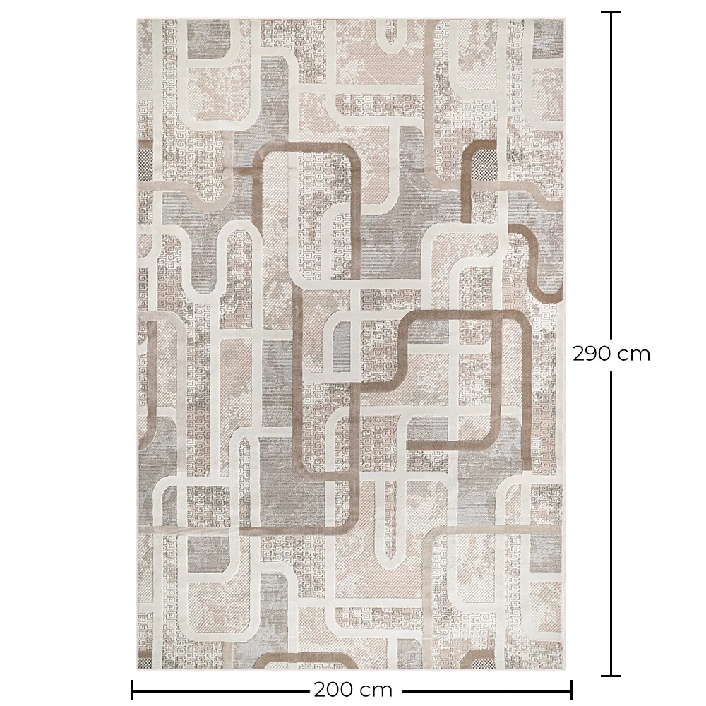 Großer Teppich im Zeitgenössischen Modernen Design - Beige (290x200 cm) - Ornate image 10