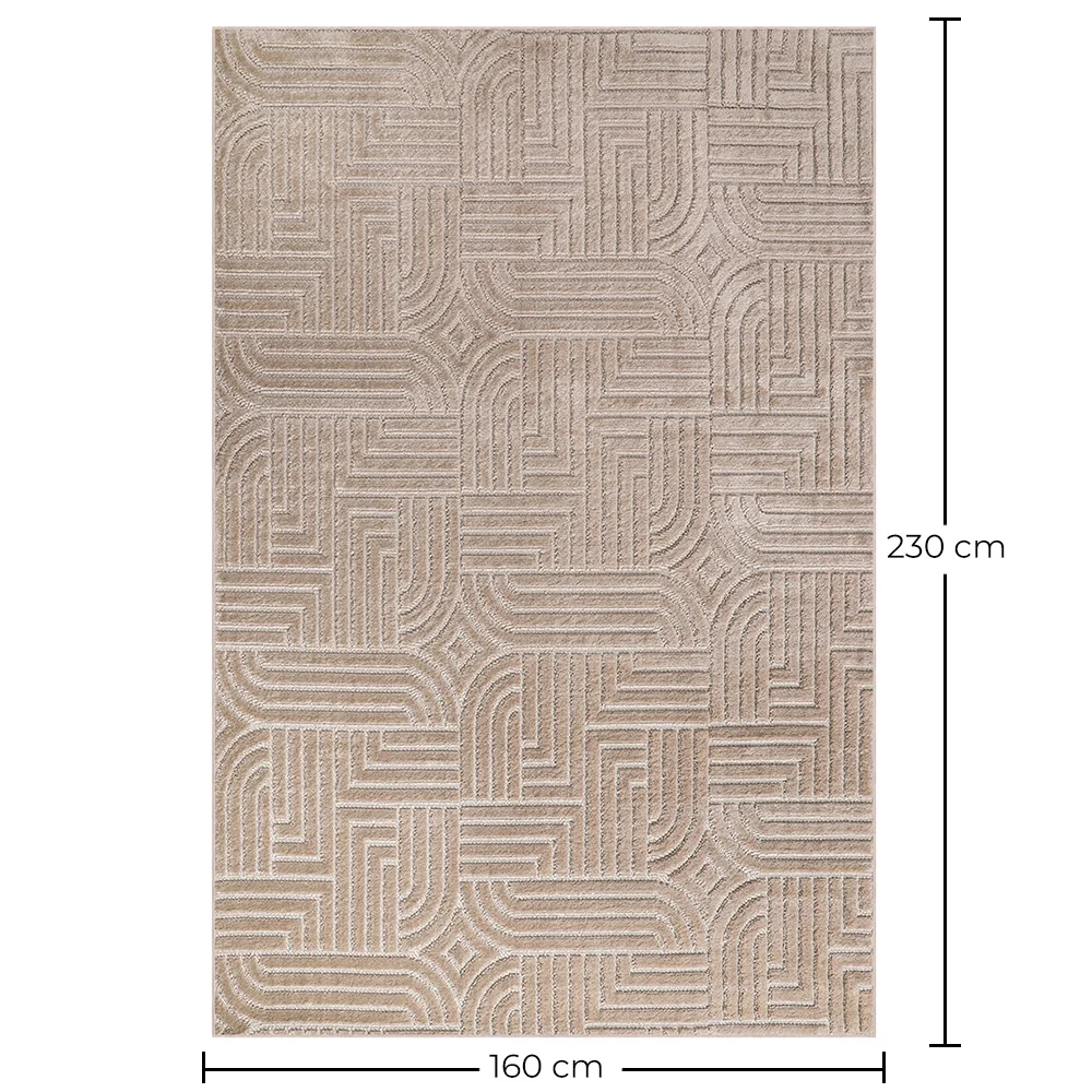 Großer Teppich im Zeitgenössischen Modernen Design - Beige (160x230 cm) - Rococo image 10