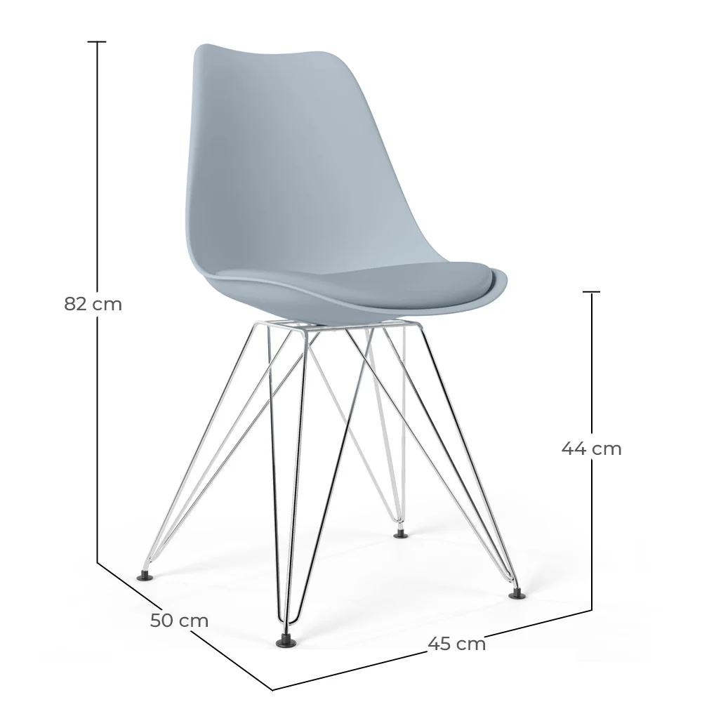 Esszimmerstuhl mit Kissen - Skandinavisches Design und Metall - Skögur image 10