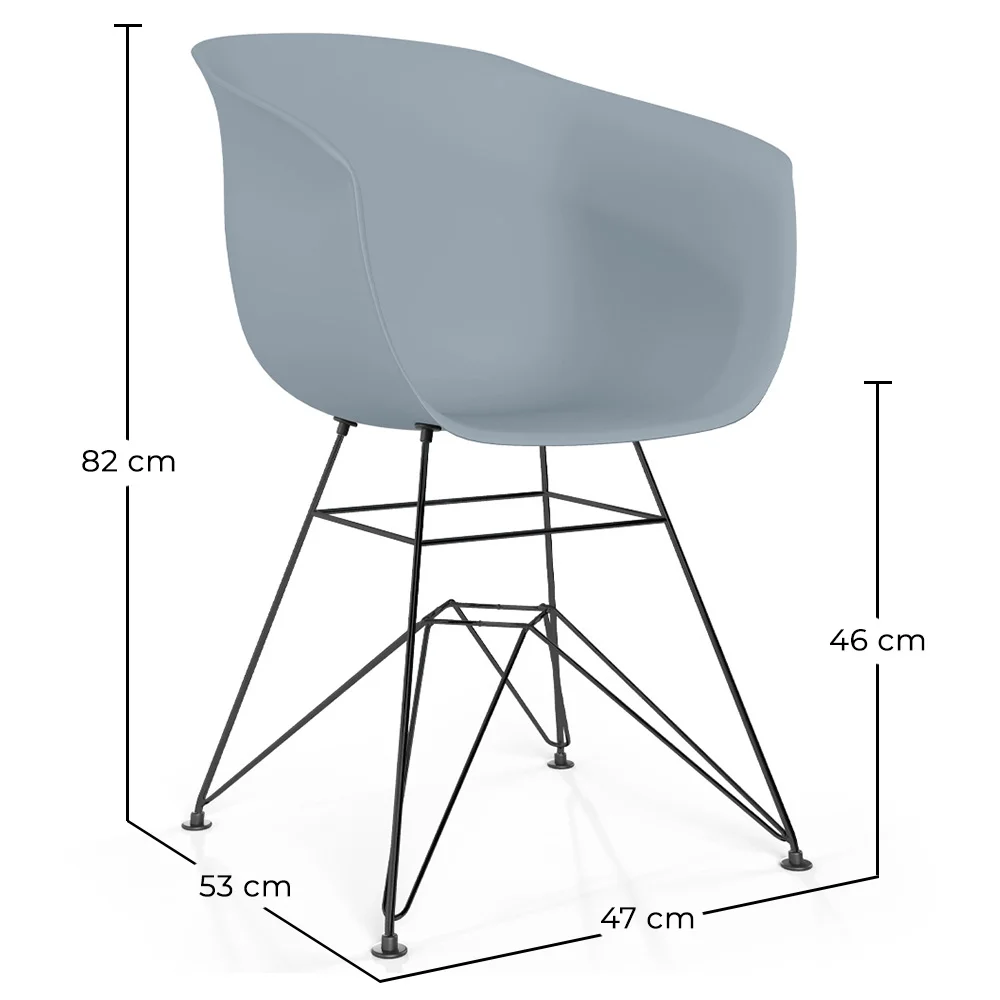 Esszimmerstuhl - Skandinavisches Design - Schwarze Beine - Polin image 10