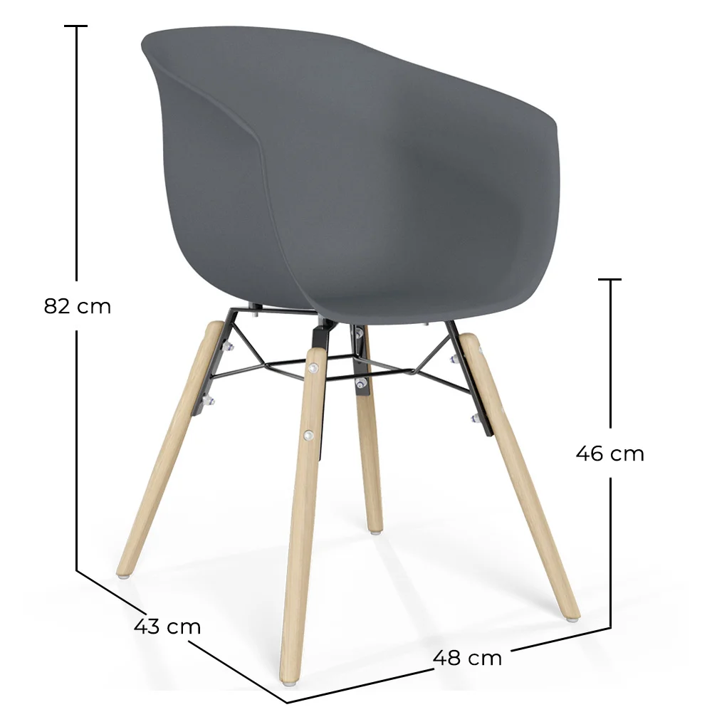 Esszimmerstuhl - Skandinavisches Design - Naturholzbeine - Polin image 10
