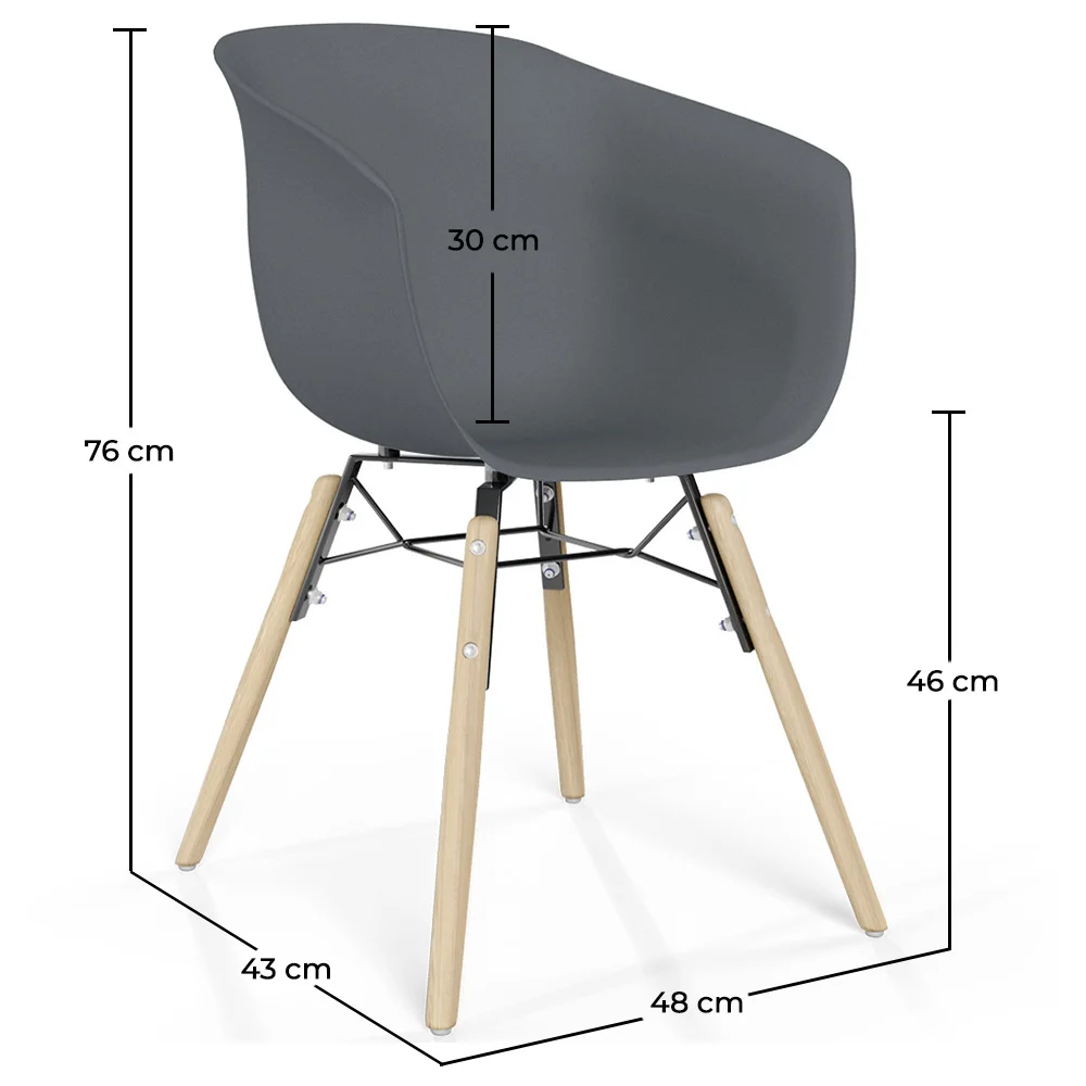 Esszimmerstuhl - Skandinavisches Design - Naturholzbeine - Polin image 10