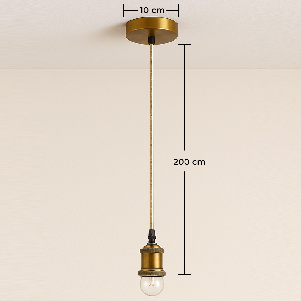 Pendelleuchten-Kabel in Antikgold mit verstellbarer Höhe - Berrey image 10