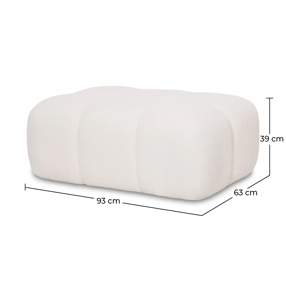 Modularer Pouf Gepolstert Mit Bouclé-Stoff - Modernes Design (93х63) – Kombinierbar Mit Modularsofa Bianca image 10