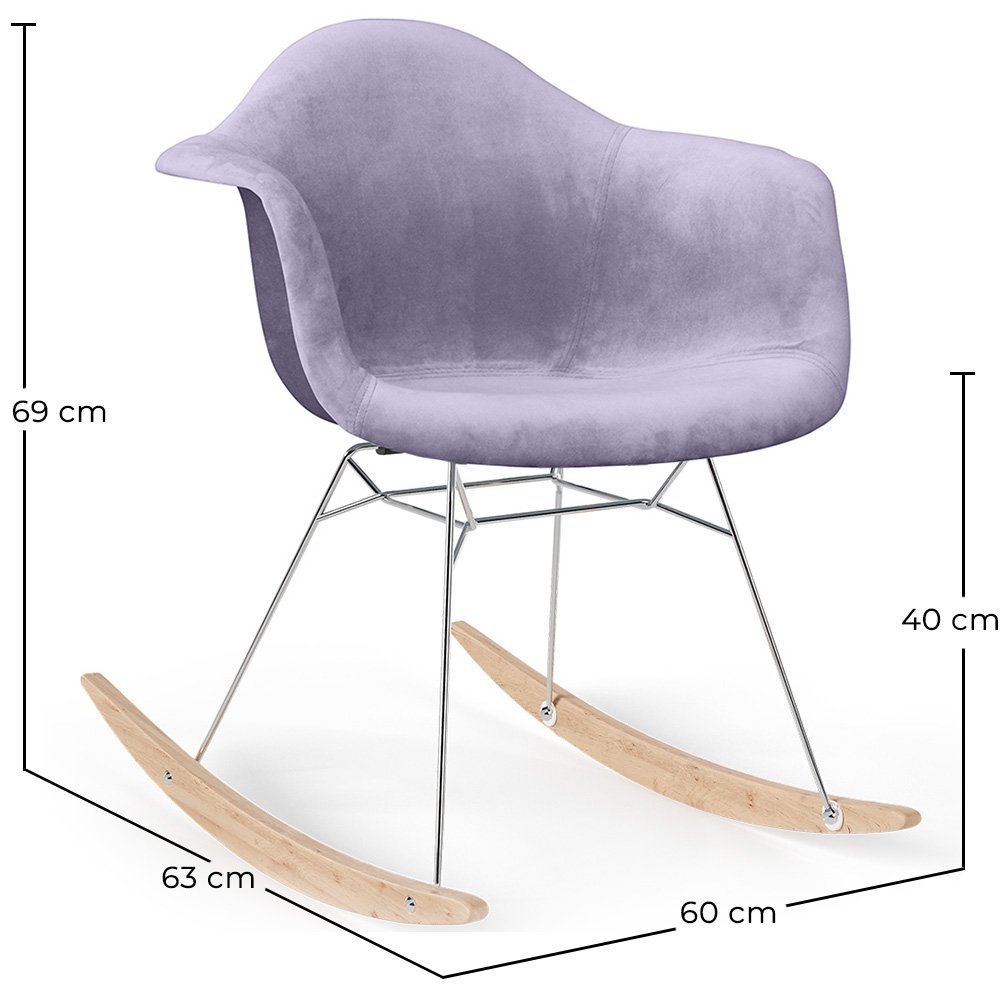 Schaukelstuhl Modern Stoff Gepolstert – Nordic Stil - Nordika image 10