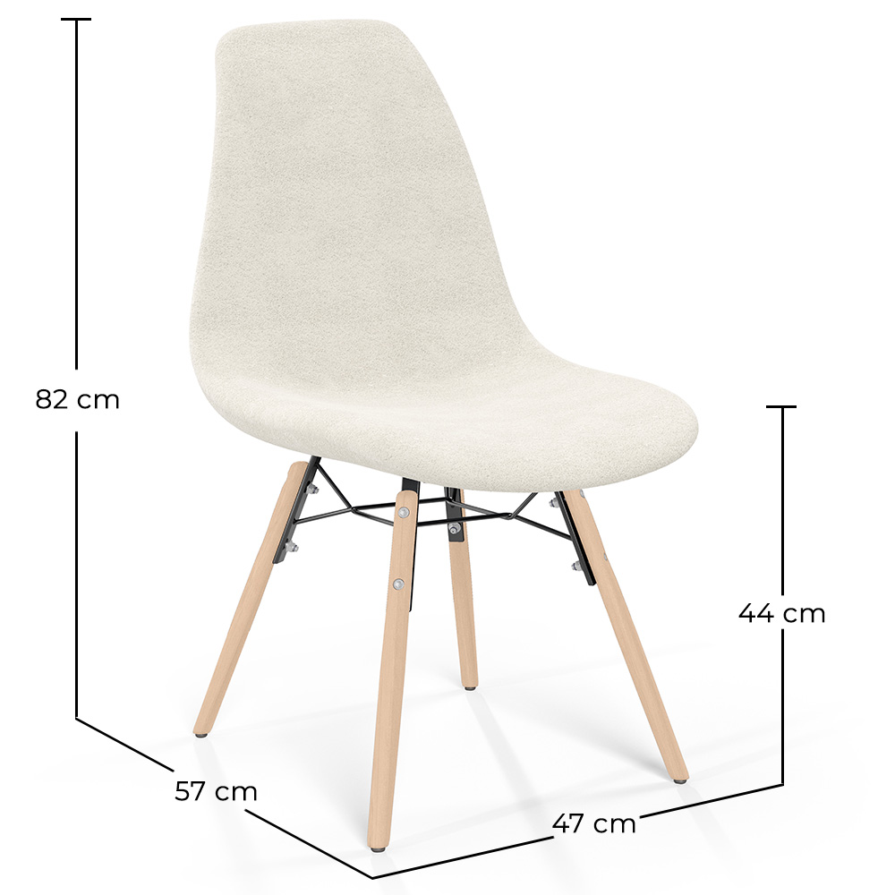 Esszimmerstuhl skandinavisch gepolstert in Bouclé – Esszimmer oder Schreibtisch - Skögur image 10