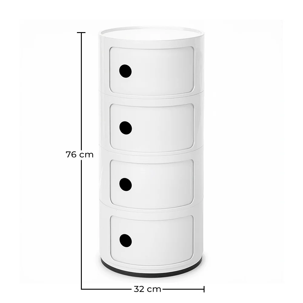 Kunststoff Aufbewahrungstruhe - 4 Schubladen - Moderner Glänzender Organizer - New Caracas 4 image 10