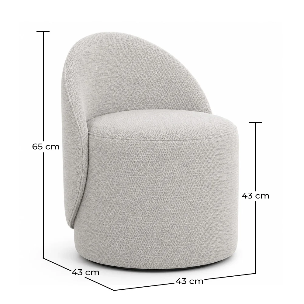 Hocker Niedrig Rund – Gepolsterter Sitz mit Rückenlehne – Yaby image 10