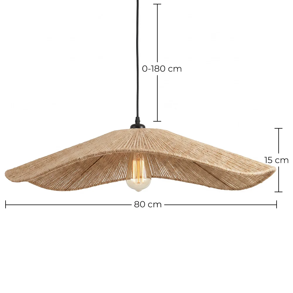 Pendelleuchte Naturseil Boho-Stil – Moderne handgefertigte Gestaltung - Yer image 10