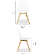 Lot von 2 Denisse stühle mit Kissen Skandinavisches design - Kunststoff image 10