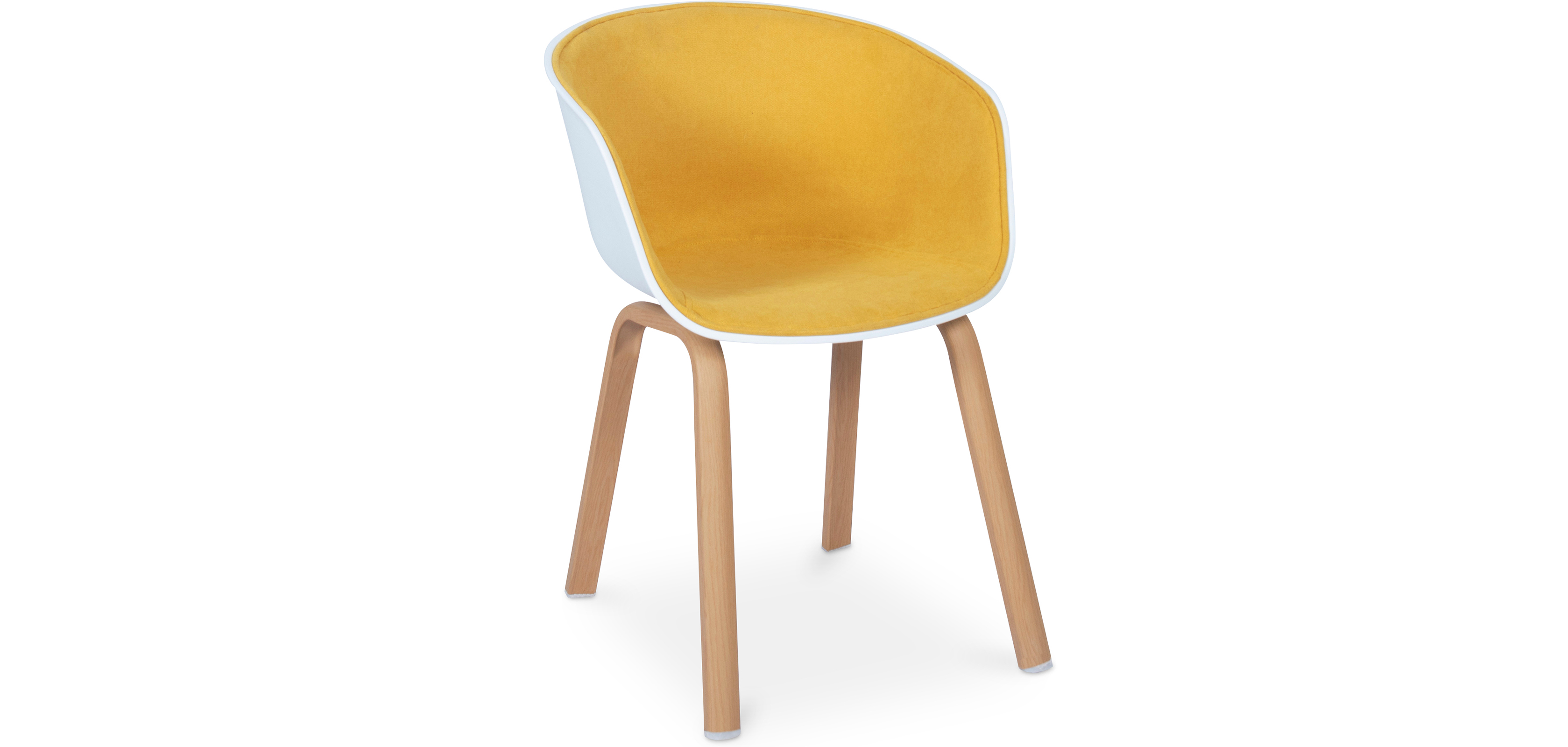 Skandinavischer gepolsterter Esszimmerstuhl mit Armlehne