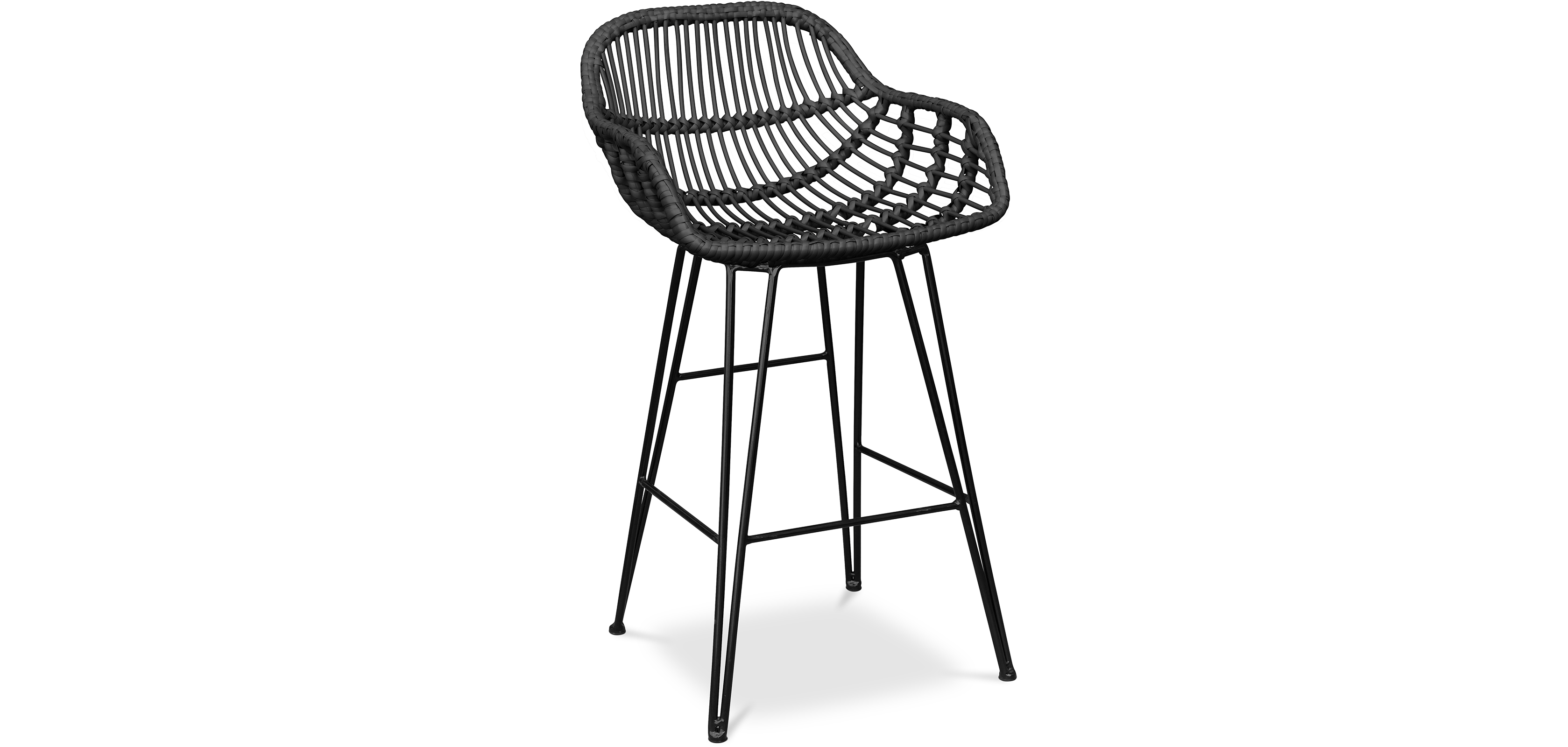 Barhocker aus synthetischem Korbgeflecht 65cm - Many