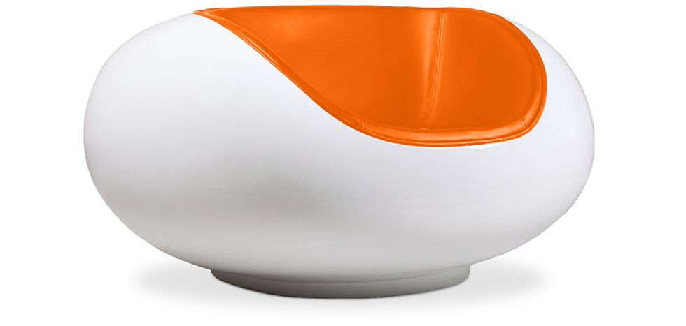 Pastil Stuhl Eero Aarnio - Weiße Glasfaser - Leder