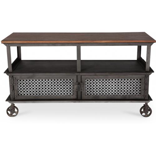 Industrial Style TV-Schrank mit Rädern - Avara