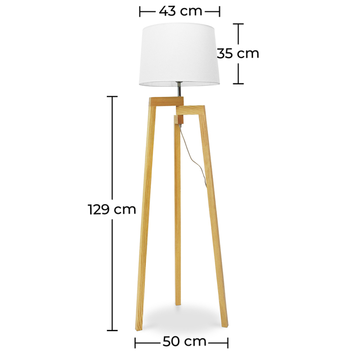 - Design Dreibein im skandinavischen Wohnzimmerlampe - Stehlampe Lon