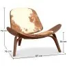 Design-Sessel - Skandinavischer Stil - Bezogen mit Ponyfell - Lucy image 7