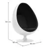 Ei-Design-Sessel - Bezogen mit Stoff - Eny image 7