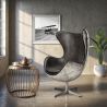 Design-Sessel mit Armlehnen - Ei-Design - Leder und Metall - Cocoon image 7