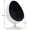 Designer-Sessel in Eiform - Kunstlederbezug - Eny image 7