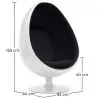 Designer-Sessel in Eiform - Kunstlederbezug - Eny image 7