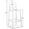 Barhocker mit Rückenlehne - Transparentes Design - 65cm - Victoria Queen image 7
